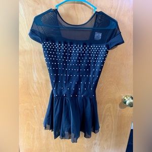 Black dance/skating dress with rhinestones